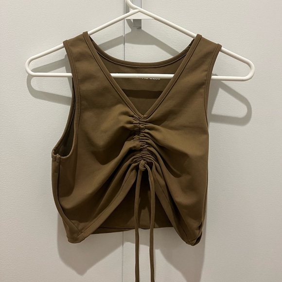Live the Process Reverie ruched crop top brown/green, XL - Picture 1 of 10